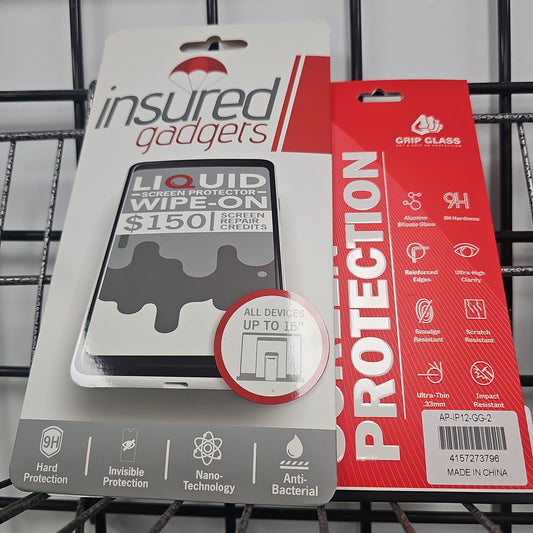 Insured Gadgets with free grip Glass Screen Protector