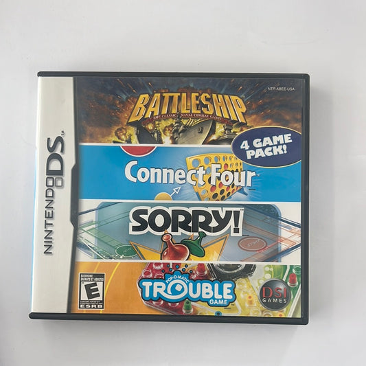 4 Pack: Battleship, Connect Four, Sorry, Trouble